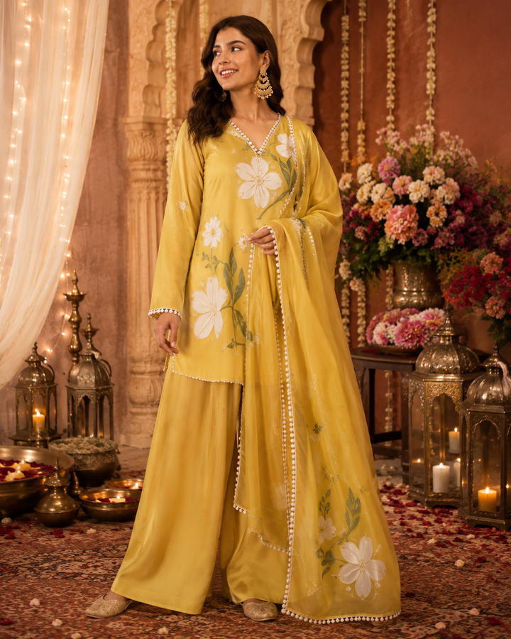 Timeless Pink Pure Cotton Co-ord Set with Exquisite Embroidery